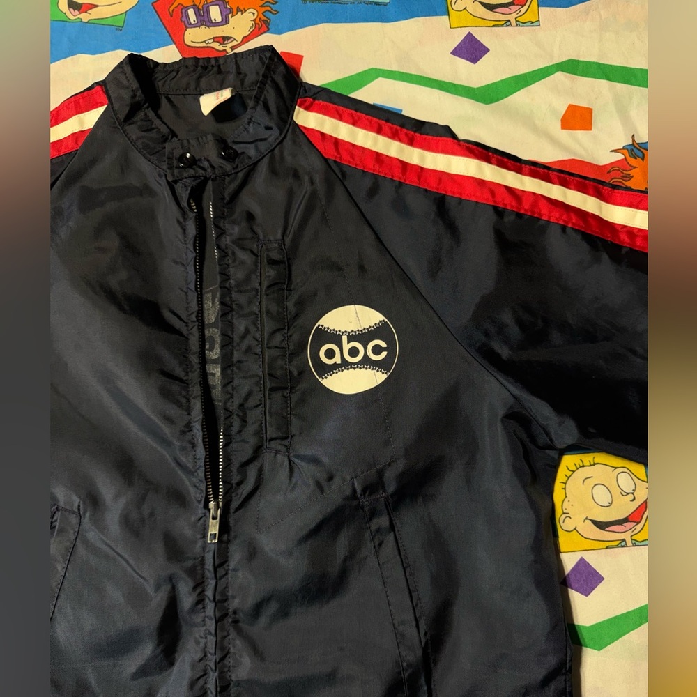 Vintage 70s Louisville ABC News Monday Night Baseball MLB Light Weight Jacket